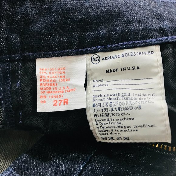 AG Adriano Goldschmied The Jessie Curvy Boot Fit Blue Jeans Women's Size 27R - Picture 8 of 11